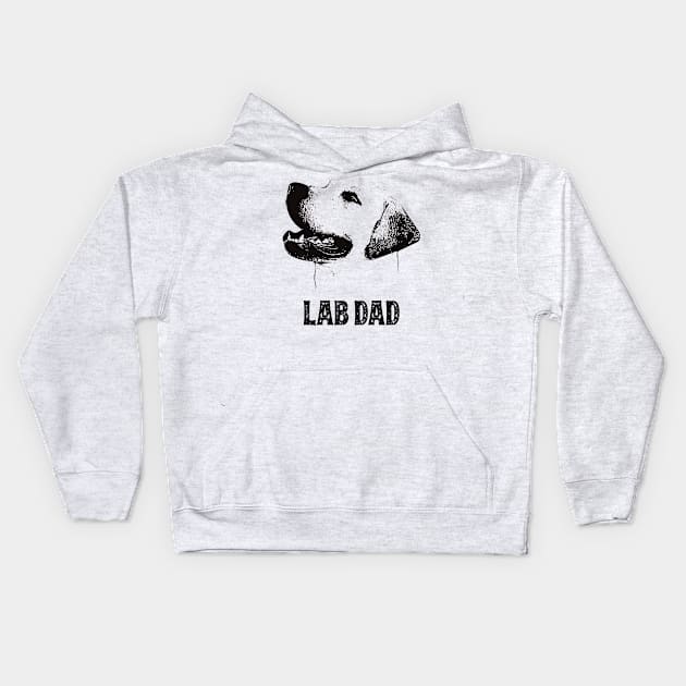 Lab Dad Golden Labrador Retriever Kids Hoodie by DoggyStyles